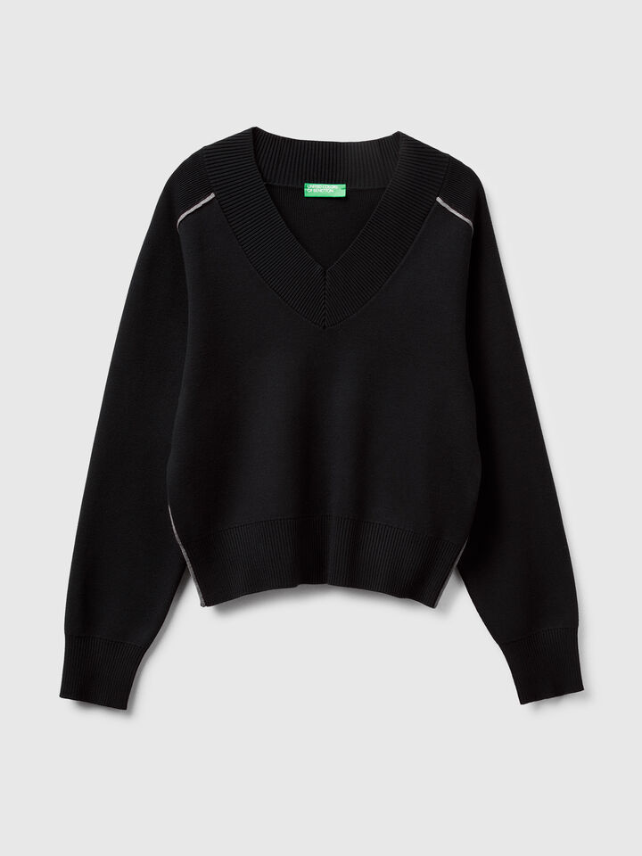 V NECK SWEATER L/S Women image number 5